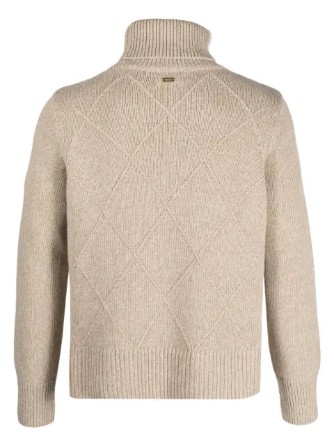 Barbour roll-neck knitted jumper