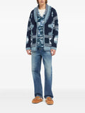 Alanui Icon jacquard fringed cardigan