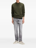 BOSS logo-patch sweatshirt in cotton terry