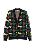 Drôle De Monsieur intarsia-knit cotton cardigan