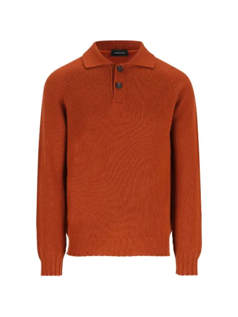 Tagliatore button-placket spread-collar sweater