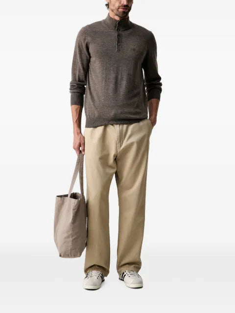Aeronautica Militare logo-embroidered wool sweater