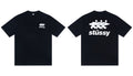 Stussy Surfer Figures Front And Back Graphic Short Sleeve Tee