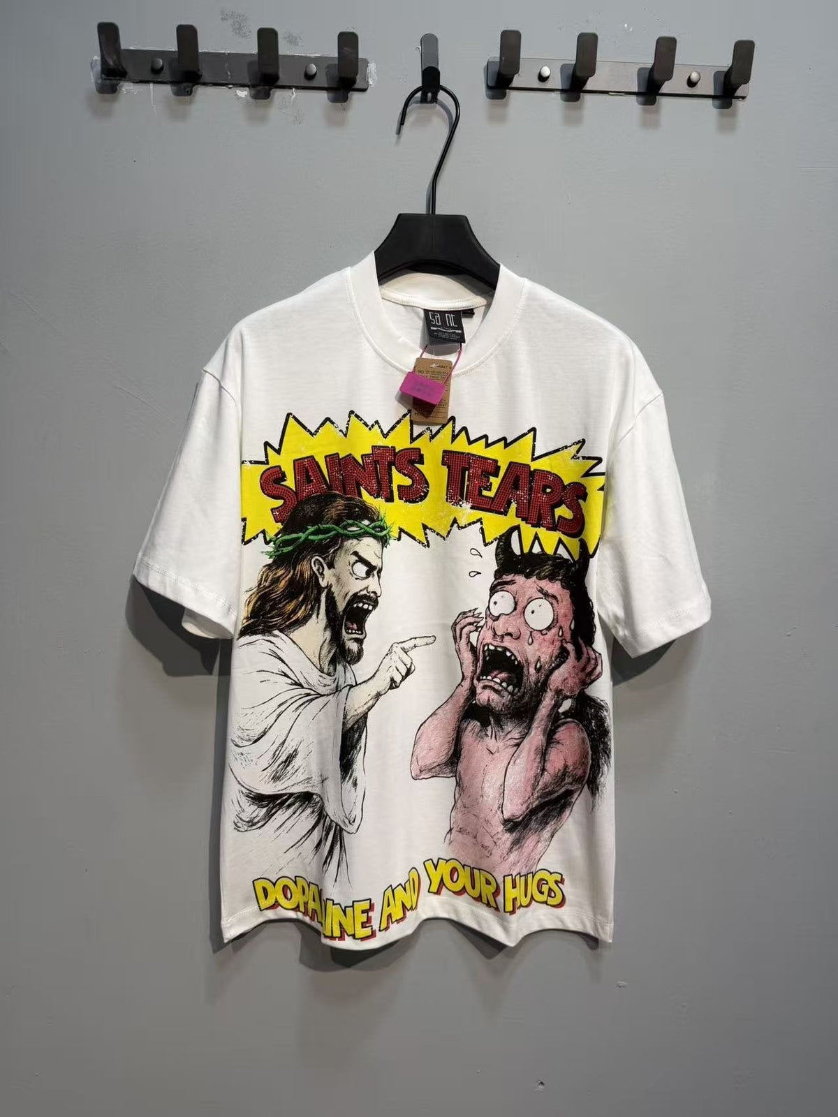 SAINT P53 Rhinestone Graphic T-Shirt